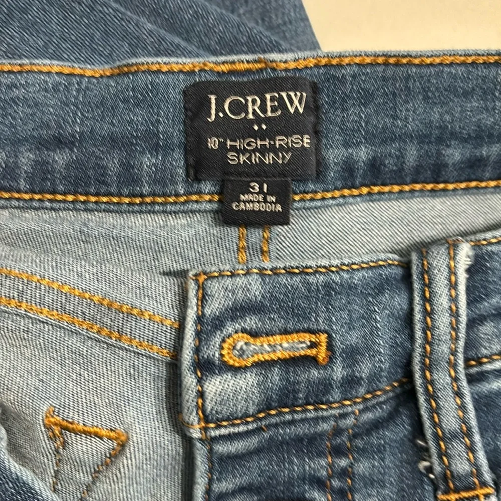 Jcrew 10” High rise Skinny Jeans 31 - Picture 1 of 5